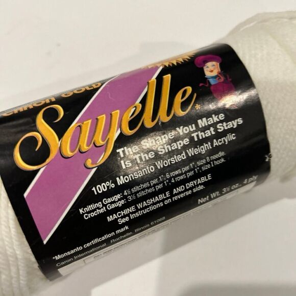 Sayelle yarn vintage 1001 white 4ply 4oz - Picture 6 of 6